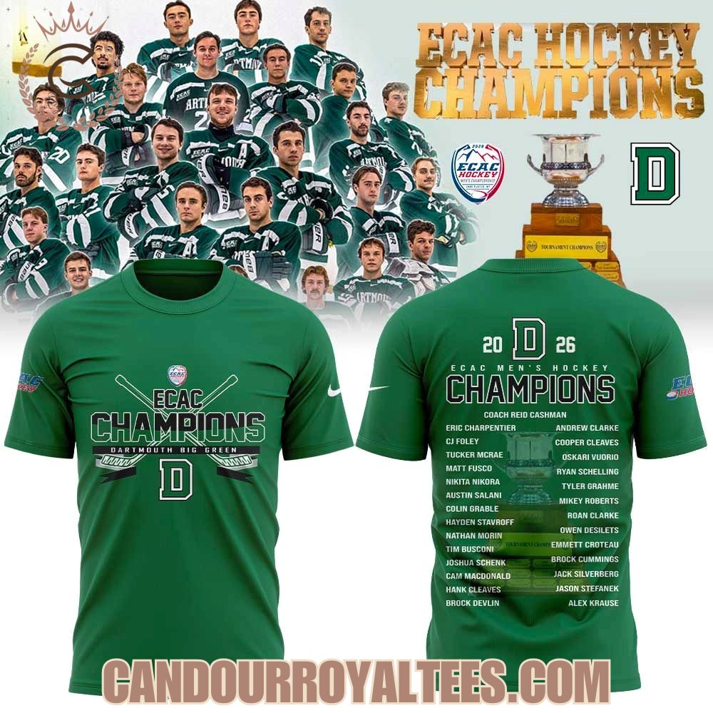 Dartmouth Men’s Hockey 2026 ECAC Hockey Champions Tshirt, Hoodie