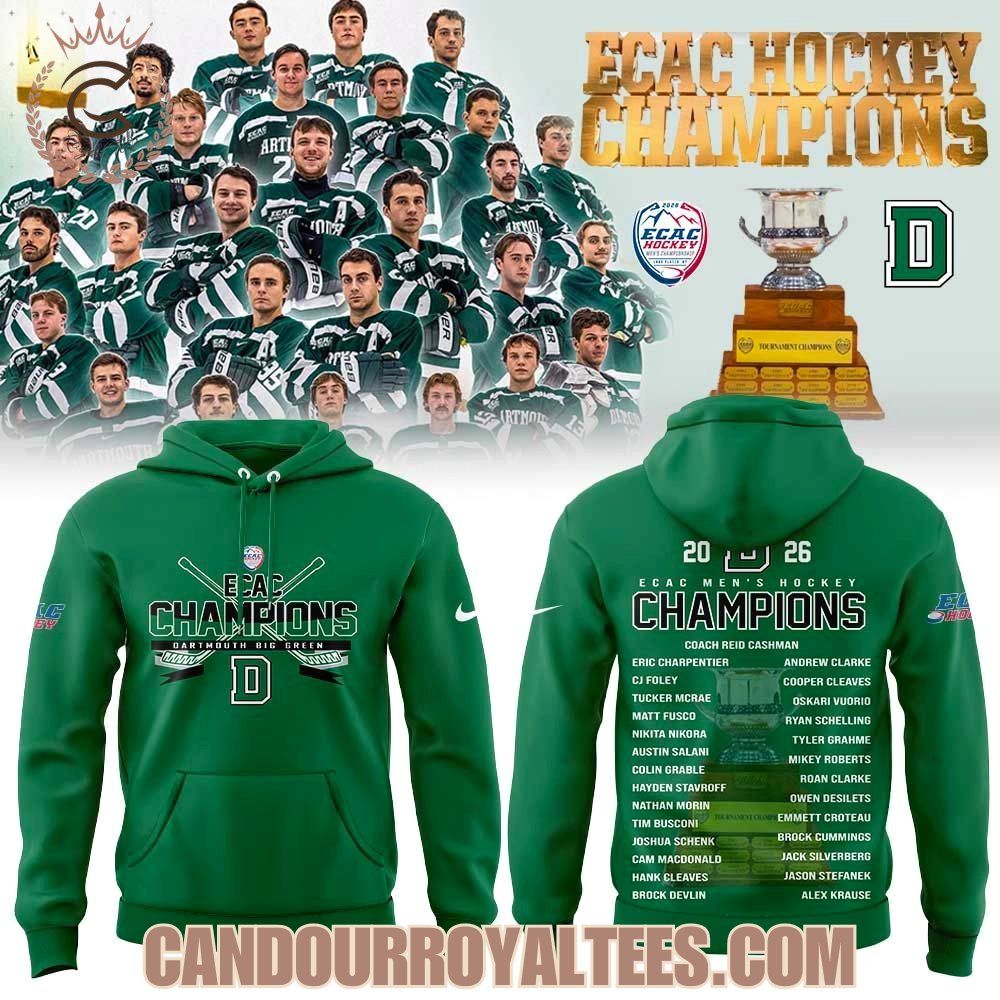 Dartmouth Men’s Hockey 2026 ECAC Hockey Champions Tshirt, Hoodie