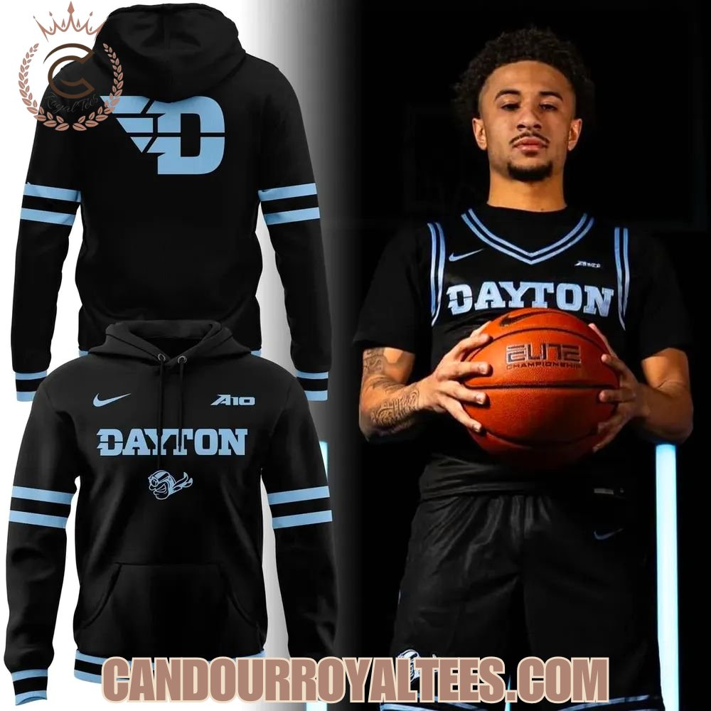 Dayton Basketball Stelth Black Uniform Hoodie