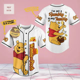 Disney Winnie the Pooh Personalized Custom Name Baseball Jersey