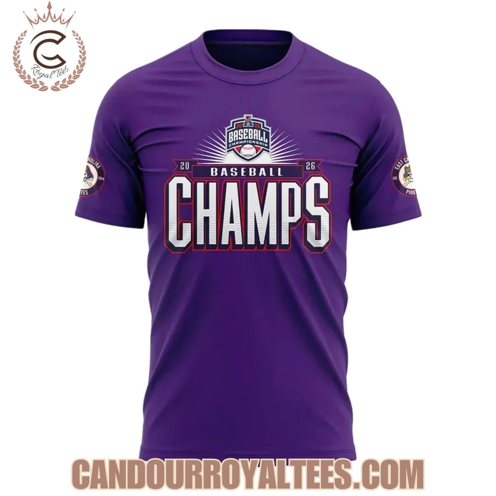 East Carolina Pirates 2026 American Baseball Champions T-Shirt