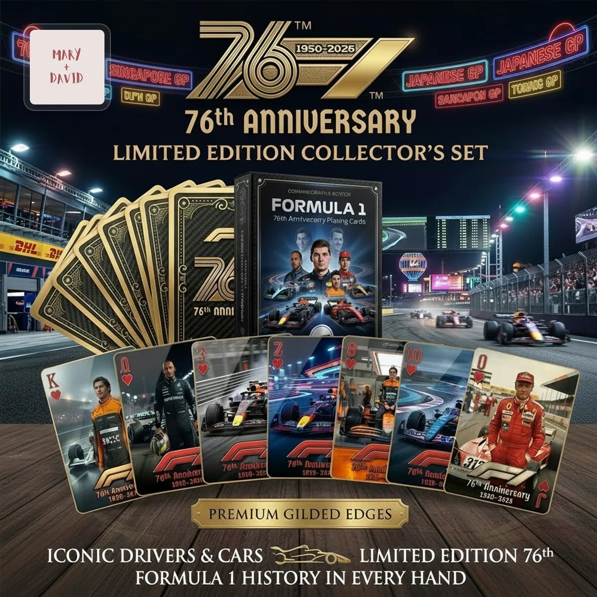 F1 76th Anniversary Limited Edition Collector’s Playing Cards
