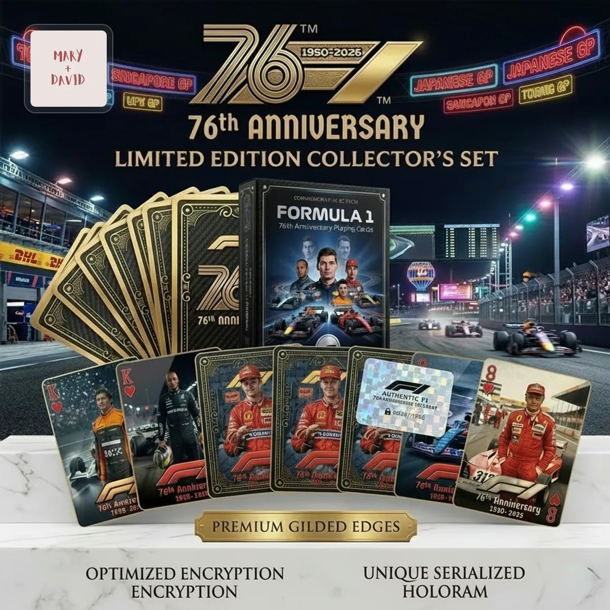 F1 76th Anniversary Limited Edition Collector’s Playing Cards