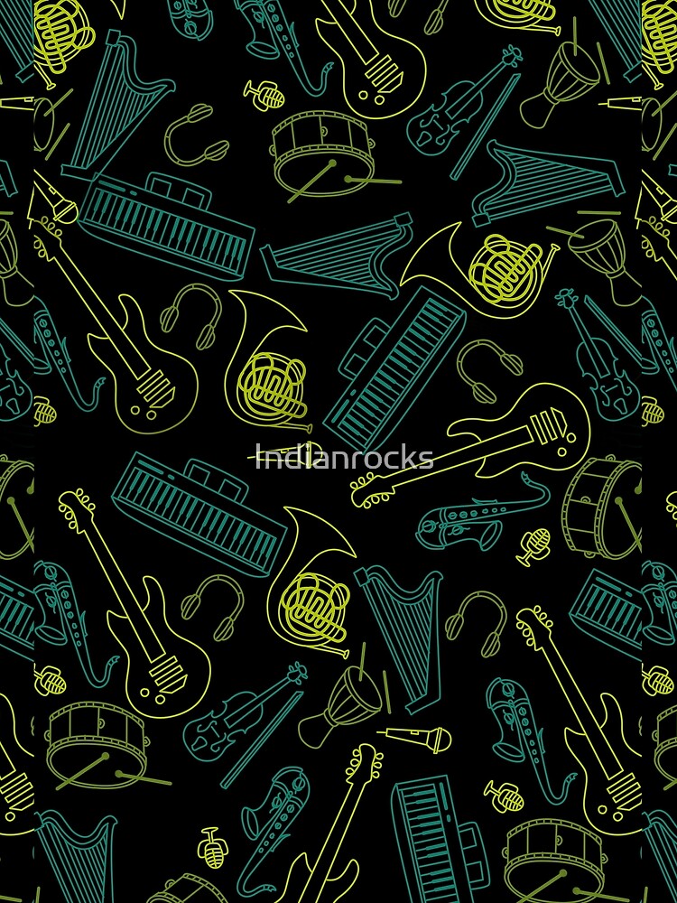 Harmony Unveiled Music Instrument Patterns By IndianRocks Collection Shirt