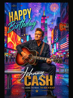 Johnny Cash - Happy Birthday - The Man In Black - Country Music Legend Shirt