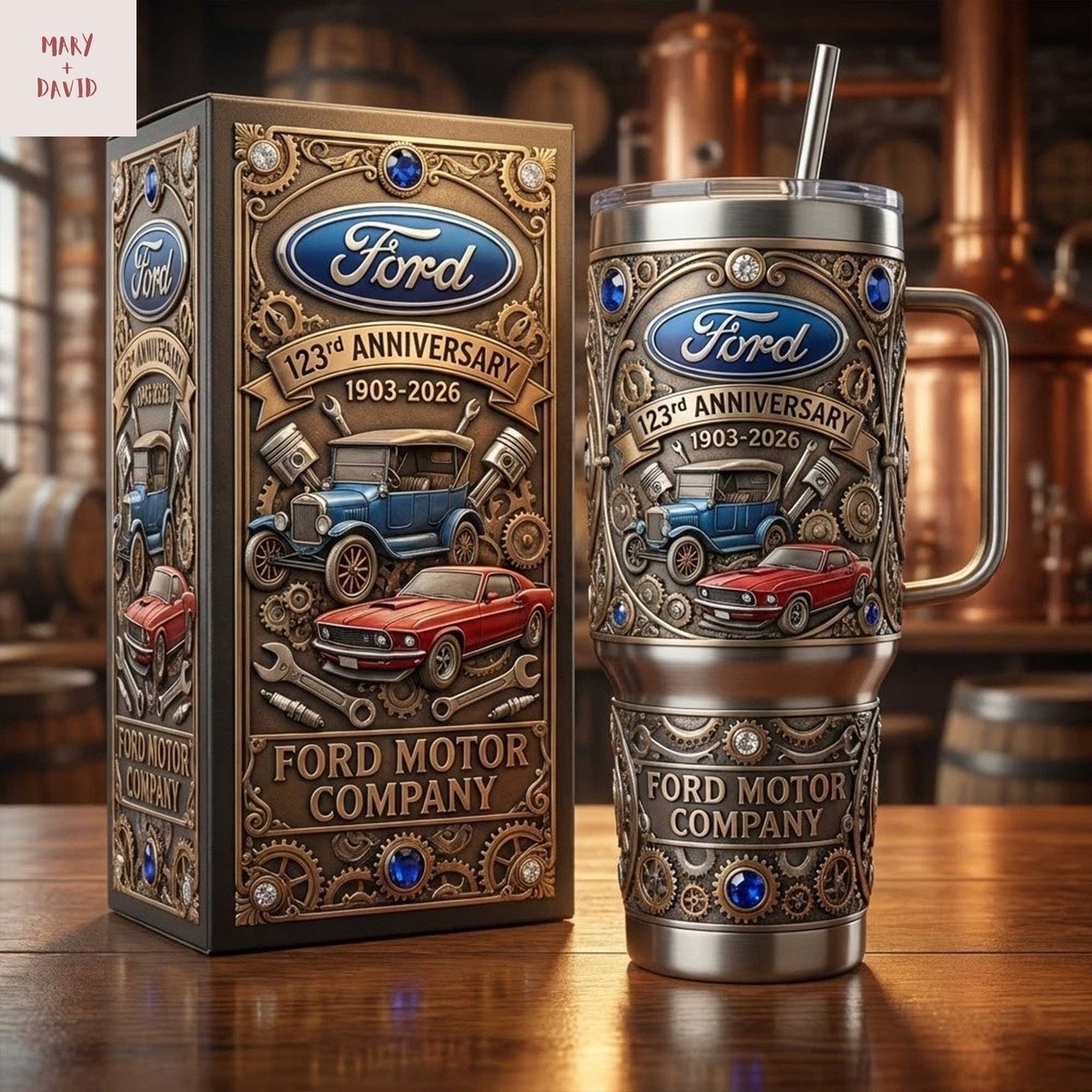 Ford 123rd Anniversary 1903-2026 3D Embossed Tumbler