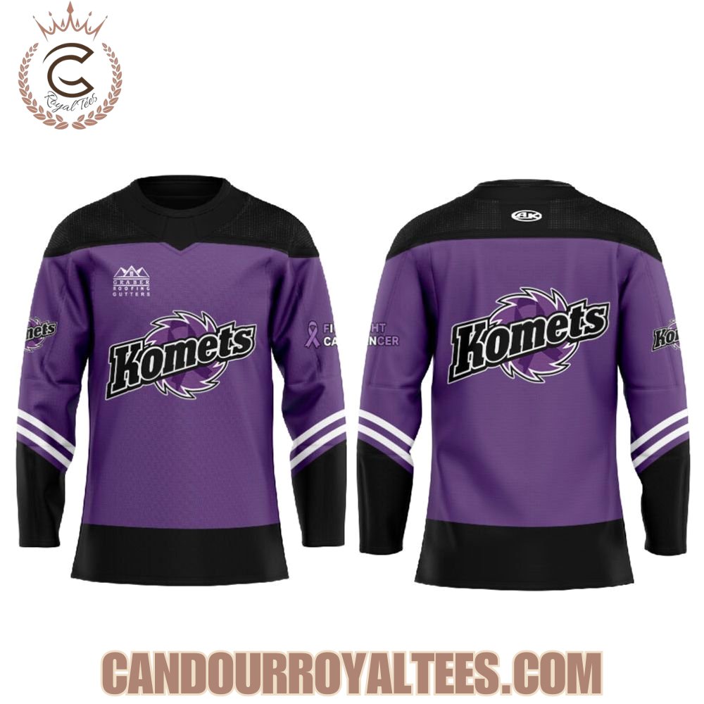 Fort Wayne Komets Cancer Night Replica Hockey Jersey