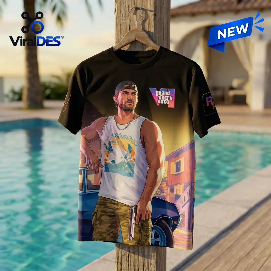 Grand Theft Auto VI Vice City Black T-Shirt