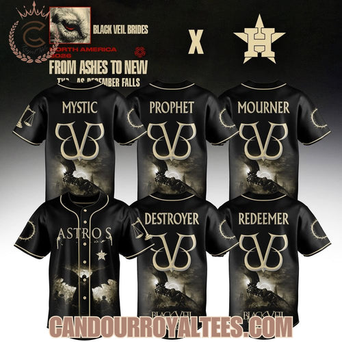 Houston Astros x Black Veil Brides From Ashes To New Tour 2026 Baseball Jersey