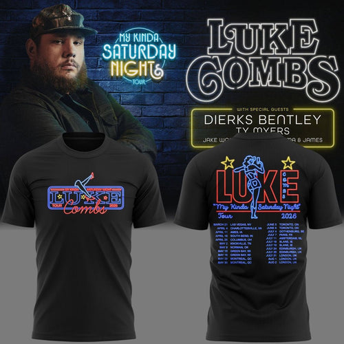 Luke Combs Tour 2026 - My Kinda Saturday Night Tour T-Shirt