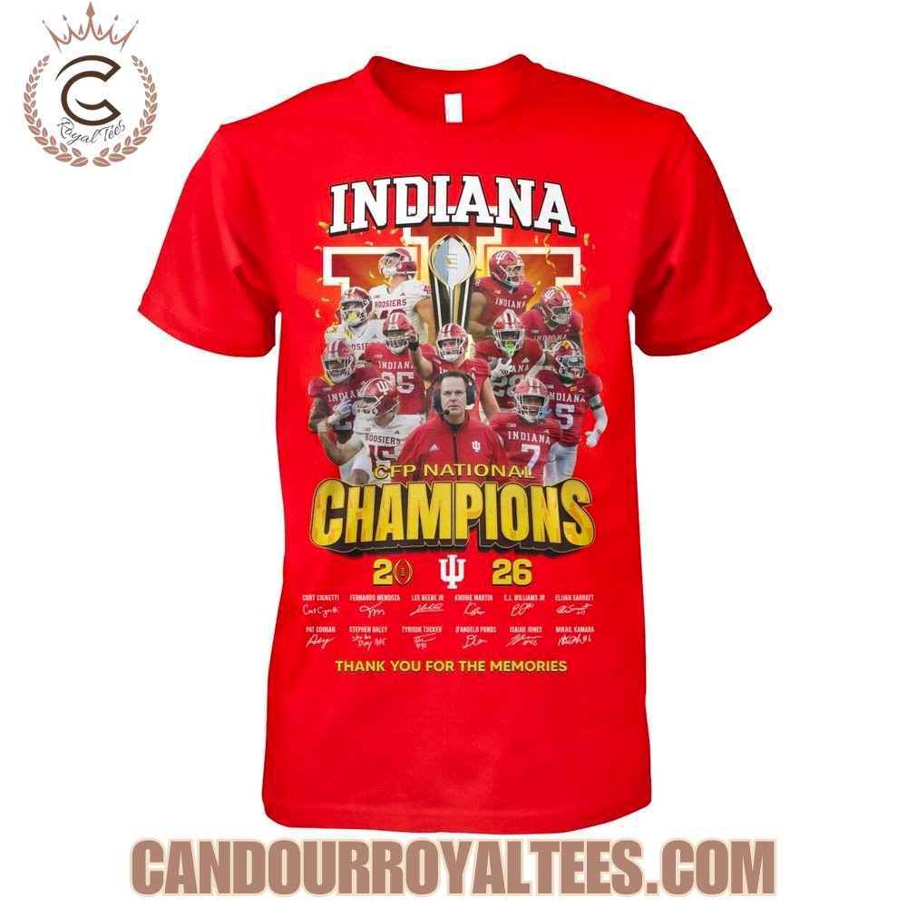 Indiana CFP National Champions 2026 Thank You For The Memories T-Shirt