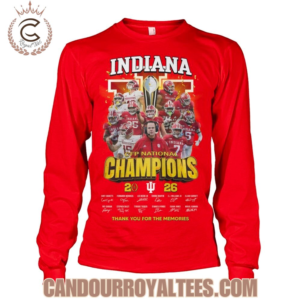 Indiana CFP National Champions 2026 Thank You For The Memories T-Shirt