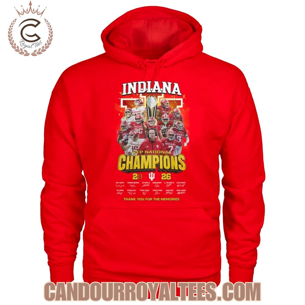 Indiana CFP National Champions 2026 Thank You For The Memories T-Shirt