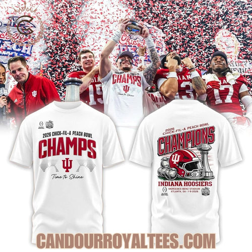Indiana Hoosiers 2026 Peach Bowl Game Champs Tshirt, Hoodie