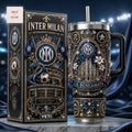 Inter Milan Luxury Ornate 40oz Insulated Tumbler With Handle