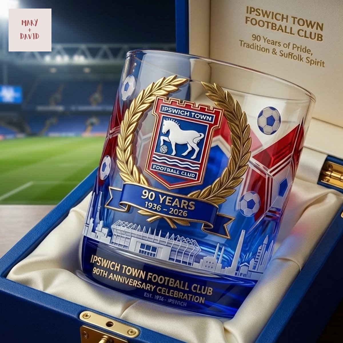 Ipswich Town Football Club Whiskey Glass