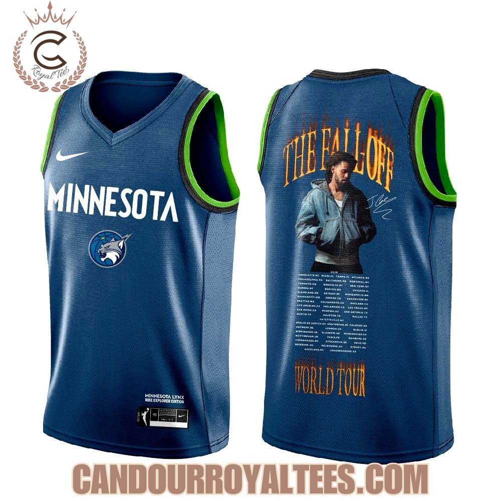 J. Cole The Fall-Off Tour 2026 in Target Center Minnesota Lynx Jersey