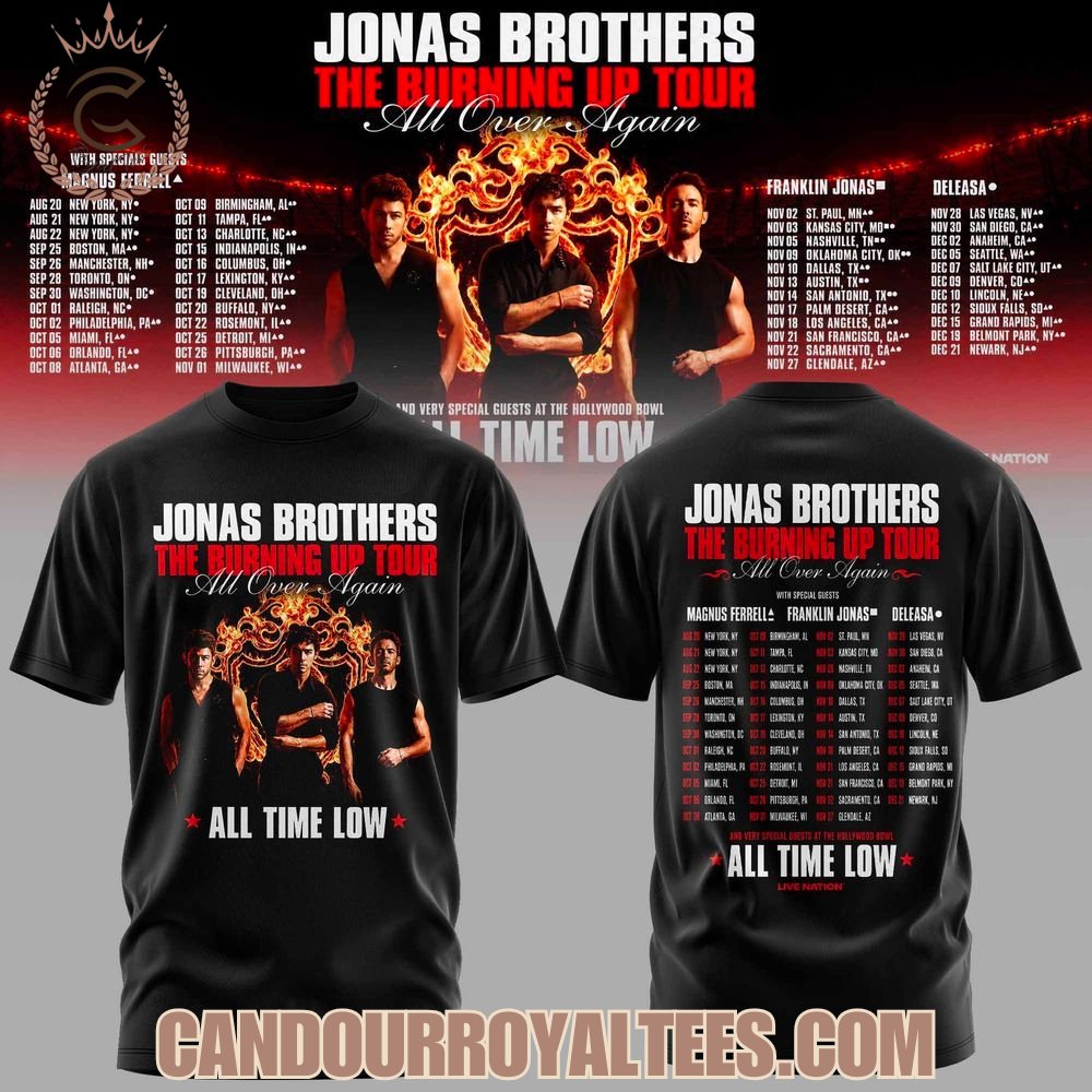 Jonas Brothers New York Burning Up Tour 2026 Shirt