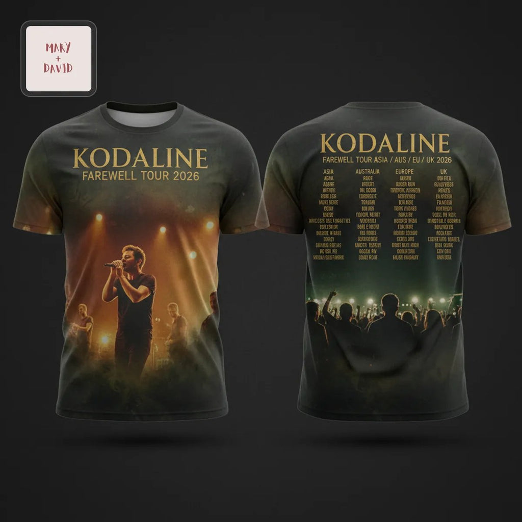 Kodaline Farewell Tour 2026 3D All-Over Print 3D T-Shirt