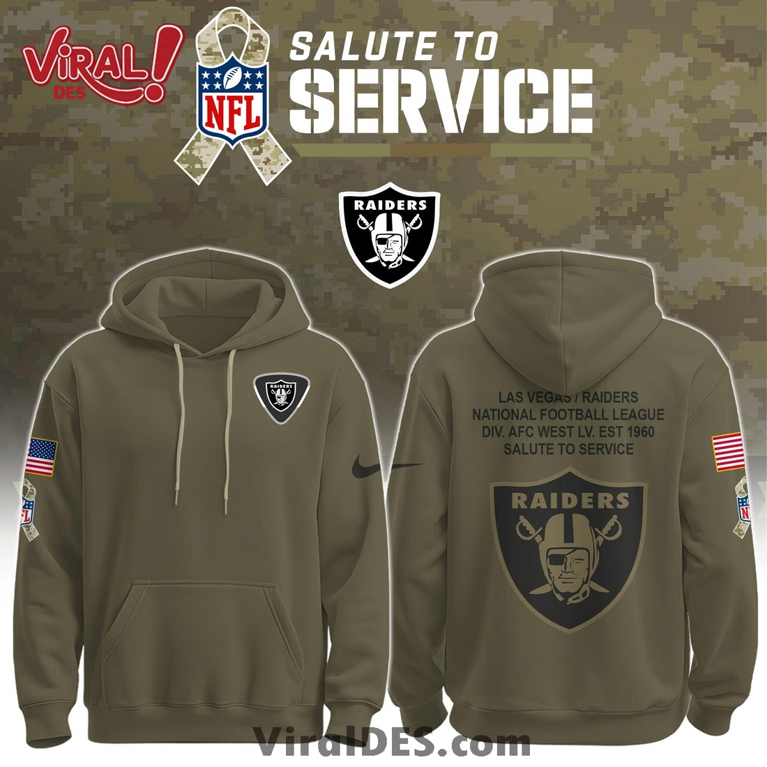 Las Vegas Raiders Salute To Service Limited Edition Shirt