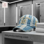 Lionel Messi 20th Anniversary Argentina 3-Star Embroidered Baseball Cap
