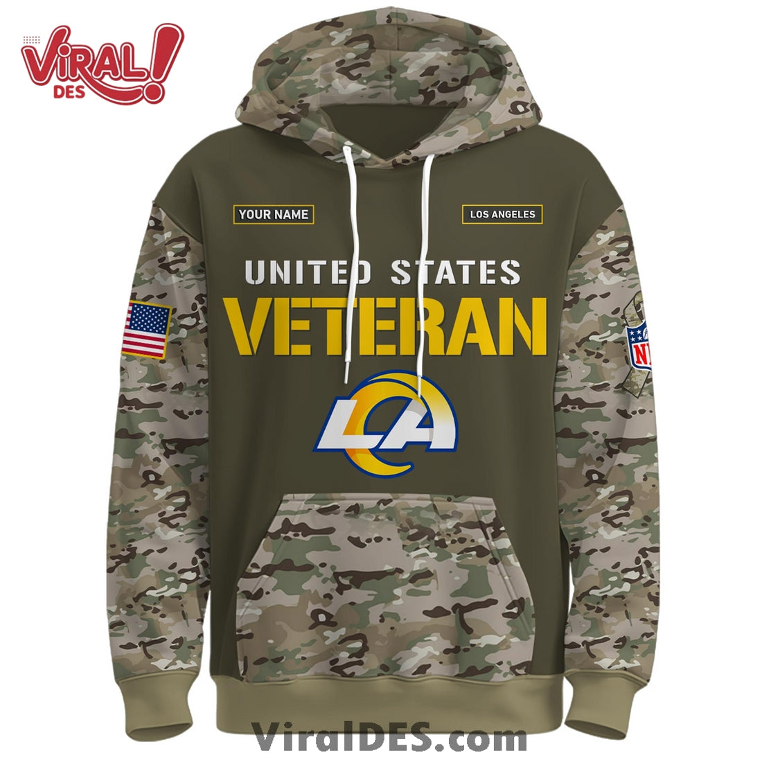 Los Angeles Rams 2025 Salute to Service Hoodie, Long Pants