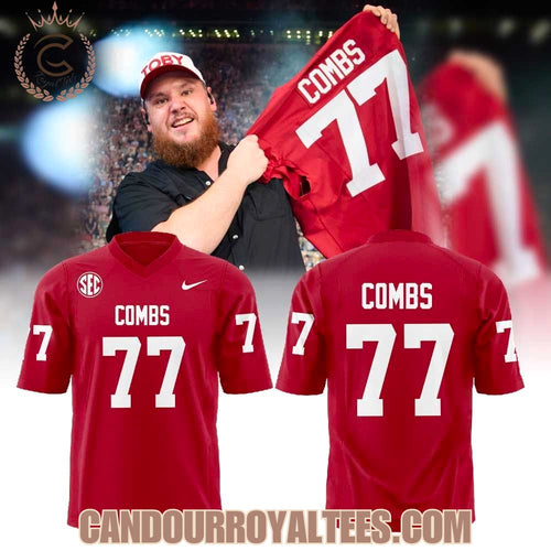 Luke Combs My Kinda Saturday Night Tour Norman, OK at Gaylord Family Oklahoma Memorial Stadium Football Jersey