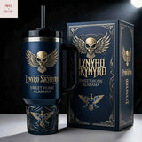 Lynyrd Skynyrd Sweet Home Alabama Gold Winged Skull Insulated Tumbler