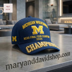 Michigan Wolverines NCAA Final Four Champions 2026 3D Embroidered Cap