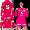 NC State Basketball All Pink Uniform Hoodie