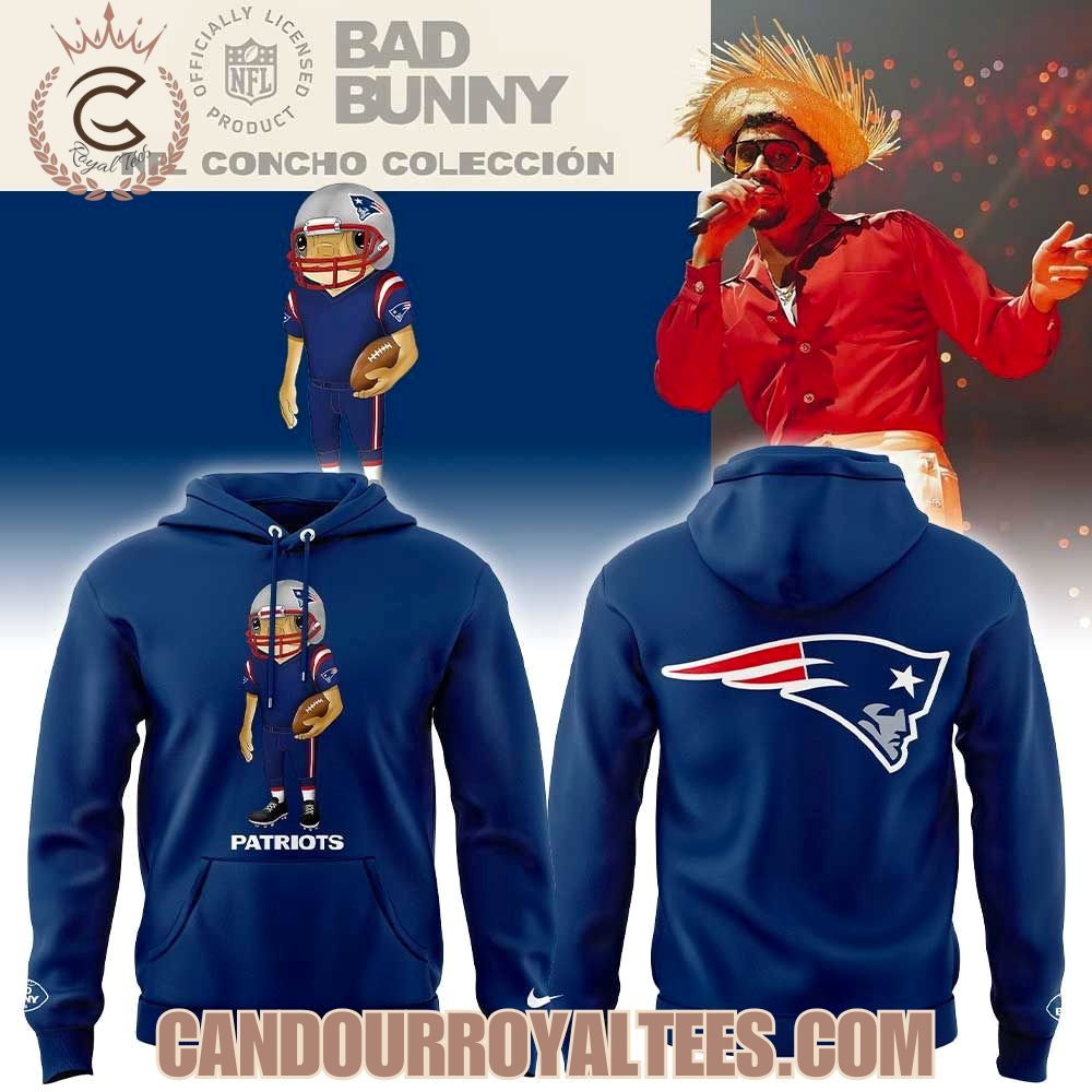 New England Patriots collab Bad Bunny Shirt