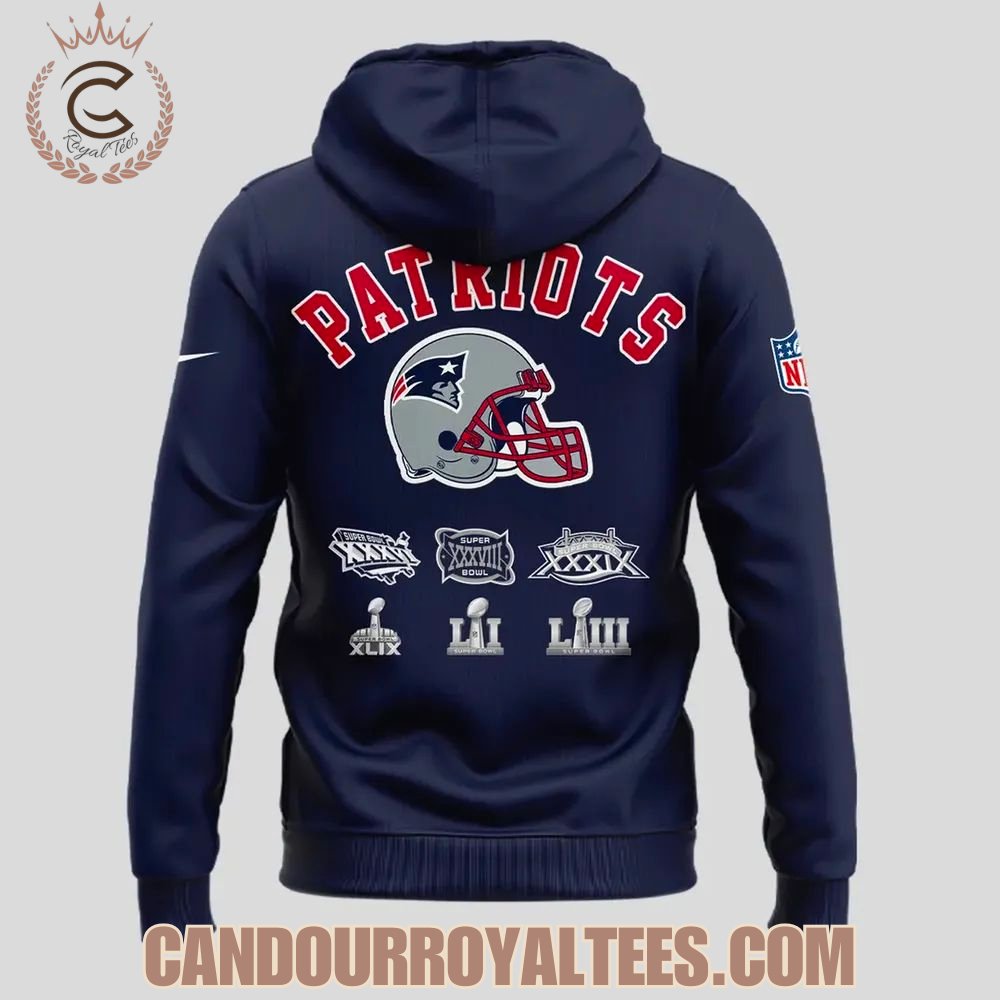 New England Patriots Navy Blue Hoodie 2026