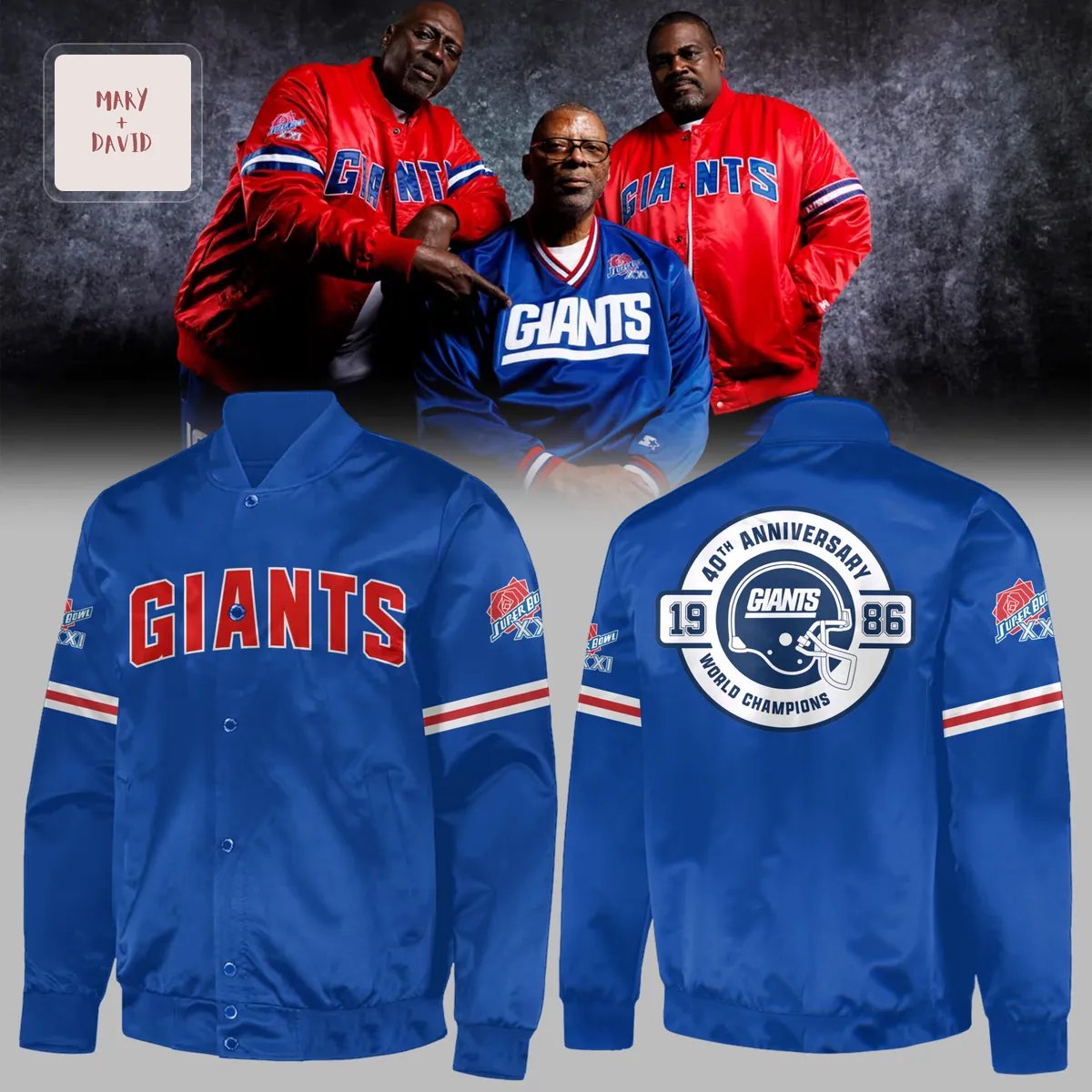 New York Giants 1986 World Champions 40th Anniversary Limited Edition Satin Baseball Jacket