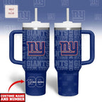 New York Giants NFL Custom Name & Number 40oz Tumbler