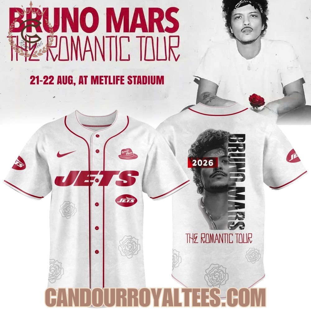 New York Jets X BRUNO MARS: The Romantic Tour 2026 Exclusive Jersey