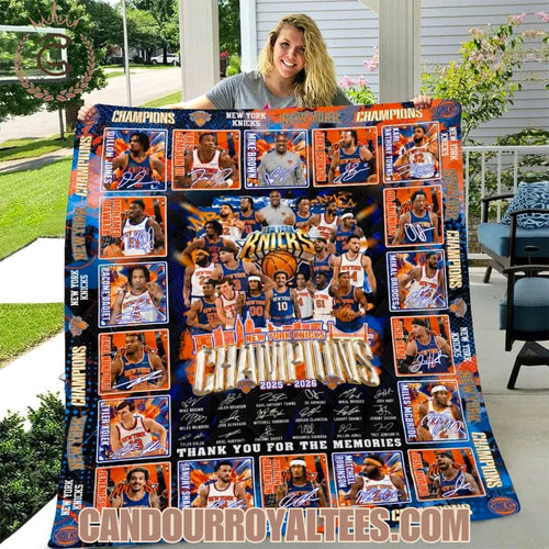 New York Knicks 2026 NBA Finals Champions Quilt Blanket
