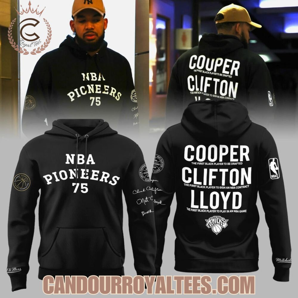 New York Knicks 75th Anniversary Cooper Clifton Lloyd NBA Pioneers Hooodie