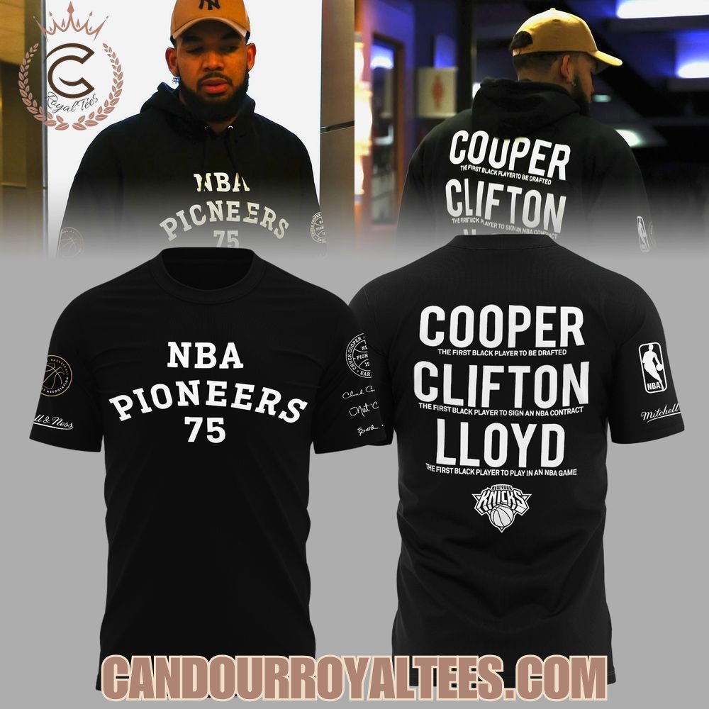 New York Knicks 75th Anniversary Cooper Clifton Lloyd NBA Pioneers Hooodie