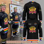 North Bay Battalion Inclusion Night With Our Brand New DEI Warm-Up Sweaters 2026 Hockey Jersey