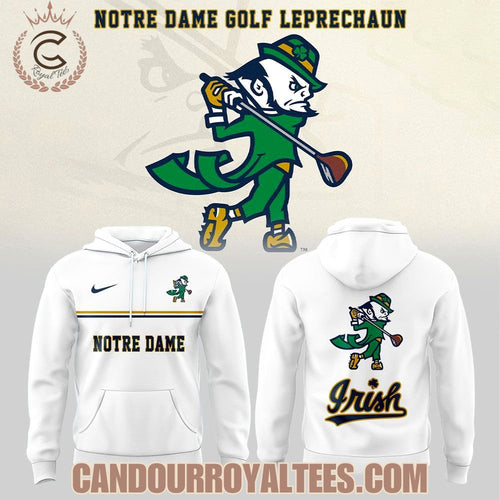 Notre Dame Golf Leprechaun Collection. Go Irish Hoodie