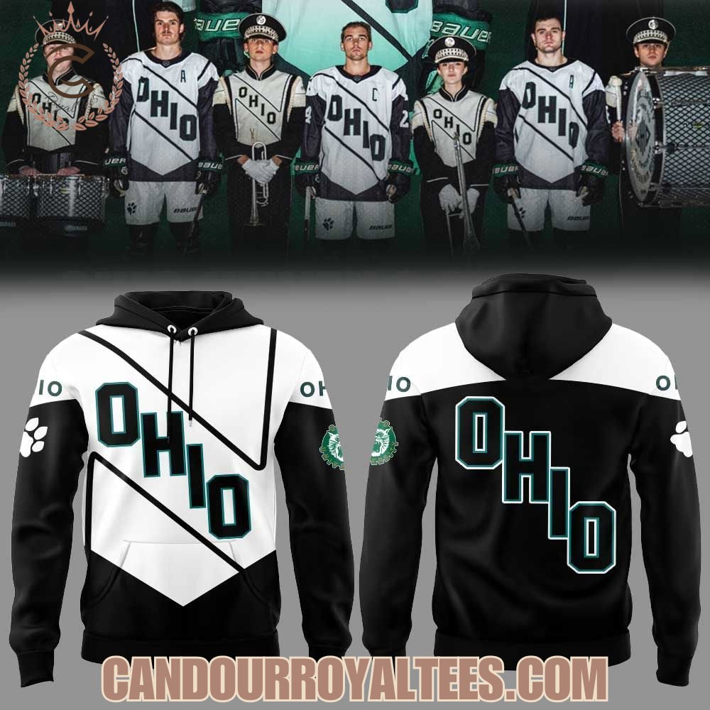Ohio Bobcats Hockey X Marching 110 Hoodie