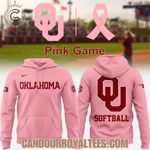 Oklahoma Sooners Pink Game Hoodie