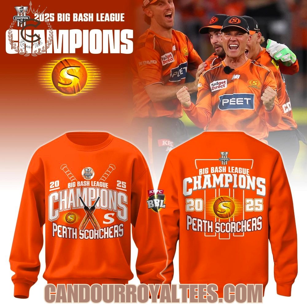 Perth Scorchers 2025 Big Bash League Champions Tshirt, Hoodie