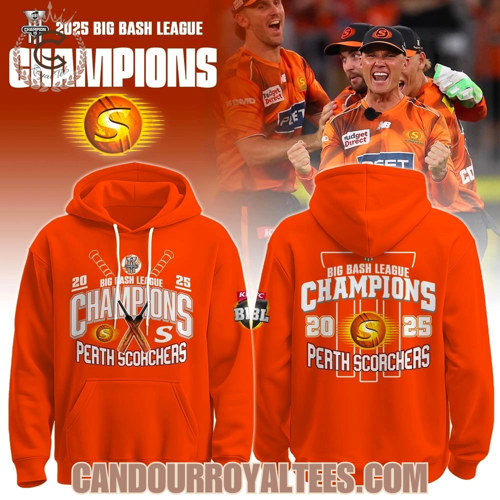 Perth Scorchers 2025 Big Bash League Champions Tshirt, Hoodie