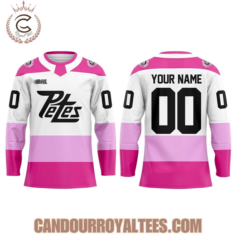 Peterborough Petes PINK IN THE RINK 2026 Hockey Jersey