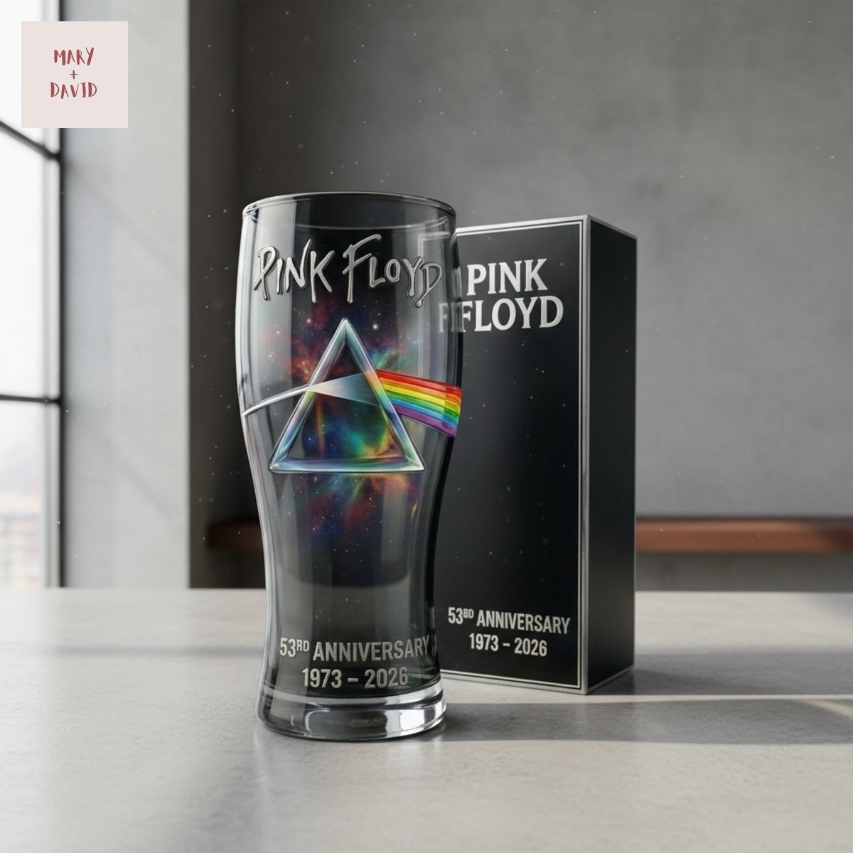 Pink Floyd 53rd Anniversary 1973-2026 Dark Side of the Moon Beer Glass