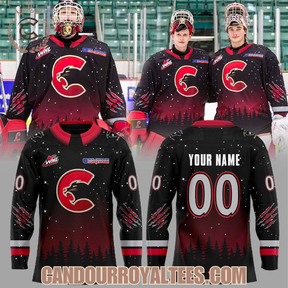Prince George Cougars My Jersey Has a Striking Black Background Filled With Stars Hockey Jersey
