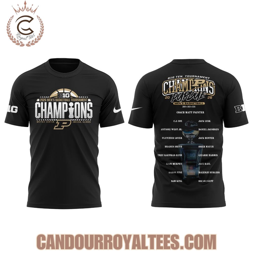 Purdue Boilermakers 2026 Big Ten Men’s Basketball Tournament Champions Shirt