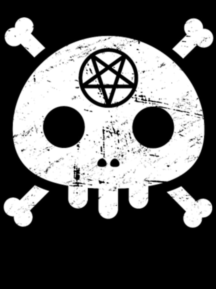 Cute Goth Pentagram Skull Shirt