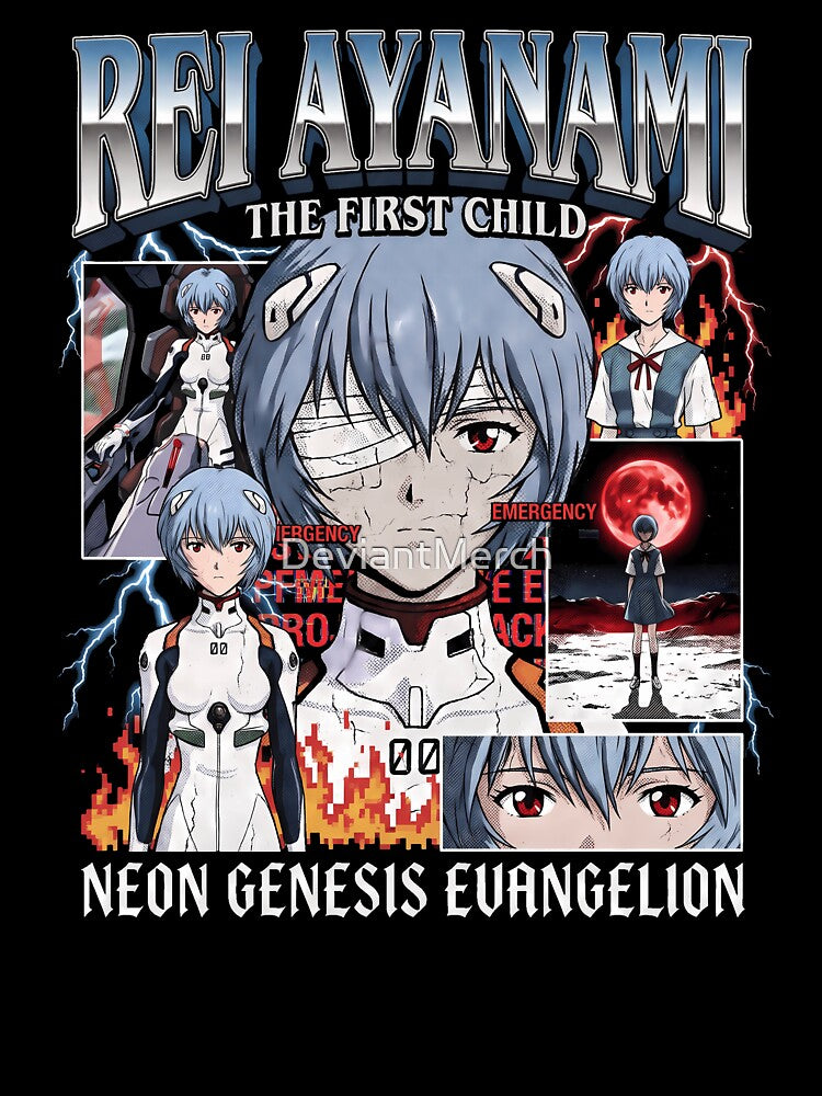Rei Ayanami Vintage 90s Bootleg Rap Shirt
